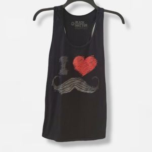 I ❤ Mustaches Tank Top • Size Medium
